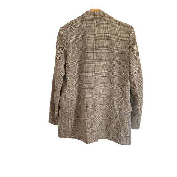 H&M Oversized Blazer Jacket Black and White Plaid Corporate Core Women's Size S - Picture 2 of 6
